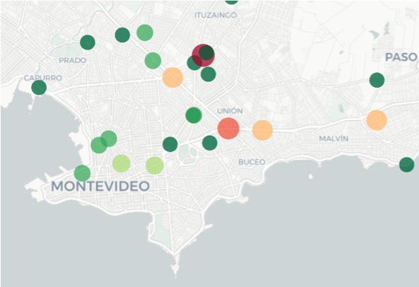 Mapa de Siniestros de Tránsito en Montevideo